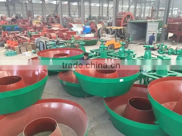 HUAHONG new model wet pan mill for gold,silver,copper,lead,zinc ore with use and maintance methods