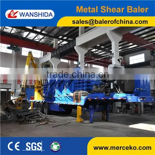 Top quality Trailer Mounted Mobile Car Scrap Baler Logger