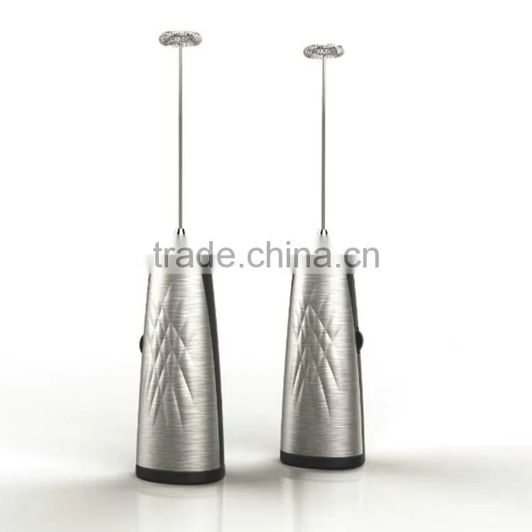 2016 hot promotional stepless speed handheld Stainless steel electric milk frother