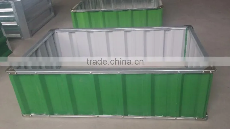 easy assembly flat pack folding metal plant bed