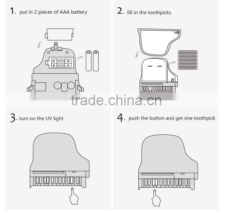 Kitchen Tool Automatic Toothpick Box Fasion Design Electric Piano Toothpick Box For Sale