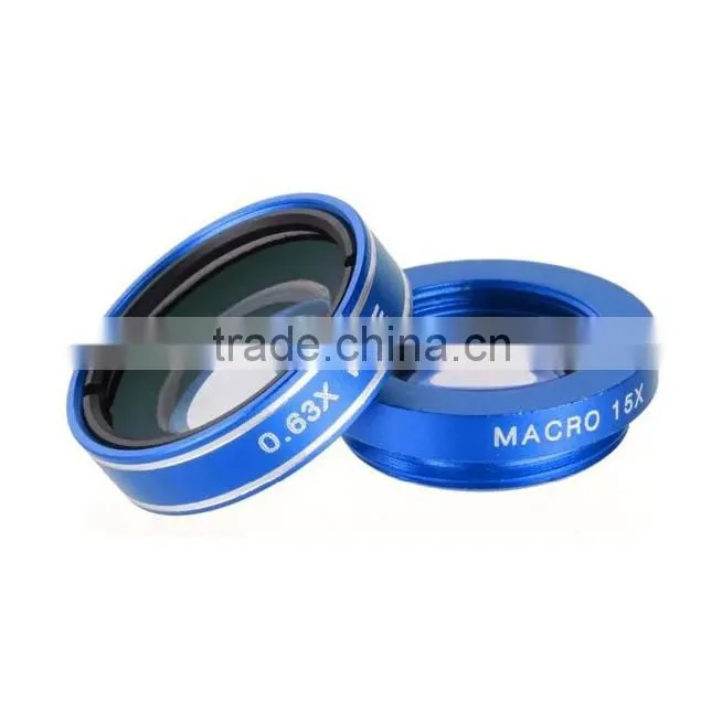 Universal Clip-on 3 in 1 Fisheye Wide Angle Micro Camera Lens for mobile phone
