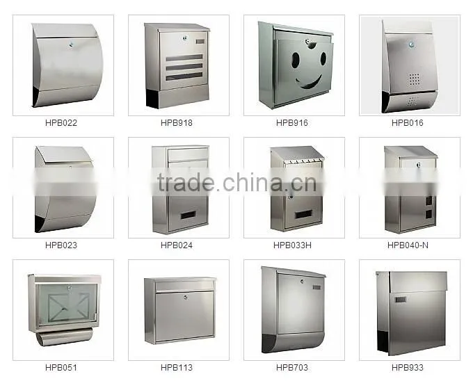 stainless steel metal mailboxes wall mounted letterbox