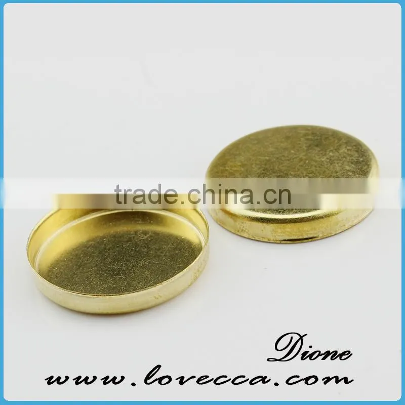 Gold color DIY metal setting,DIY jewelry cameo jewelry settings,Metal Charms for glass setting