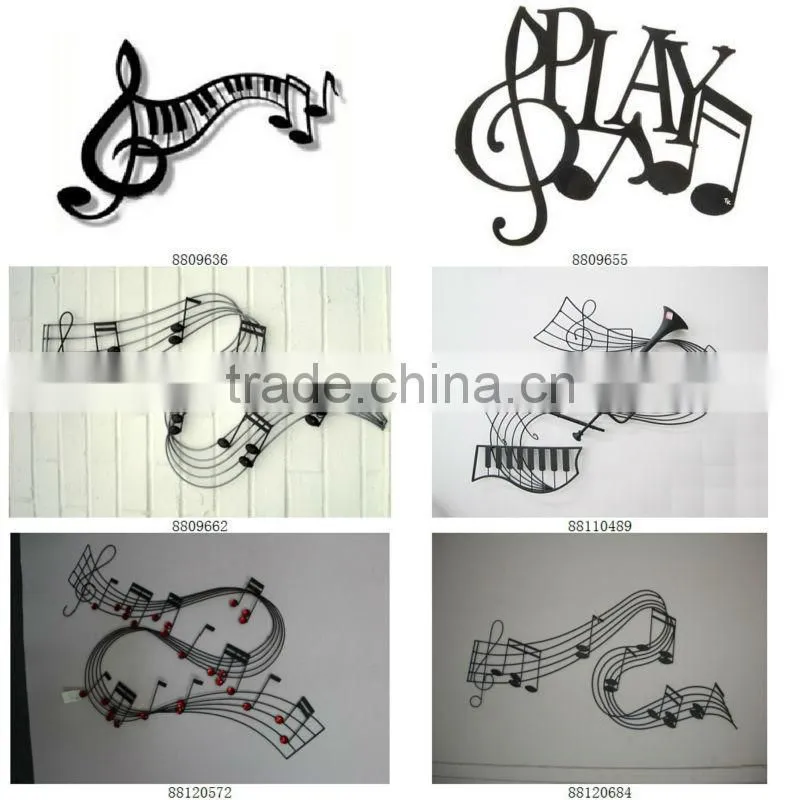metal musical notes wall decor