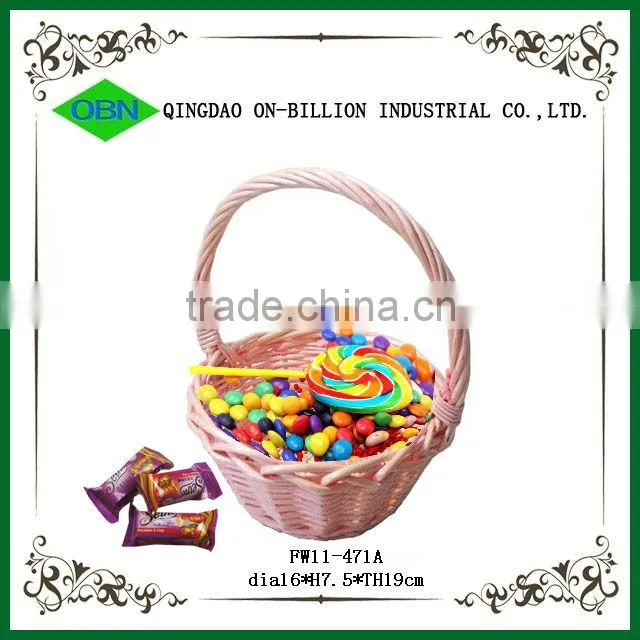 Handwoven wicker chinese girl basket wedding