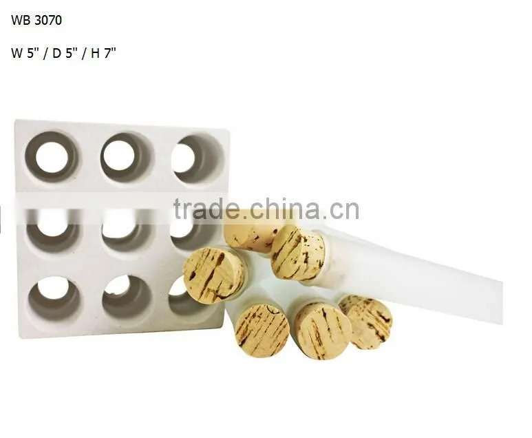Spice Jars & Spice Racks Modern White Concrete 9-Spice Tube Set