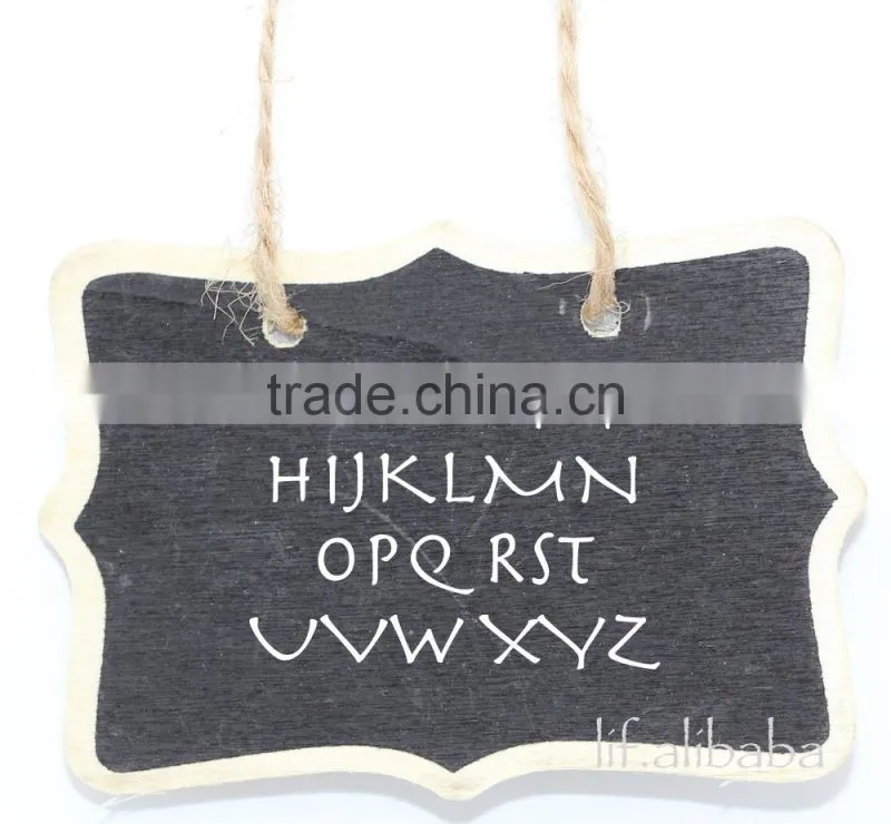 Wooden mini blackboard ; Two-sided Wooden mini chalkboard ; Double-sided mini message board
