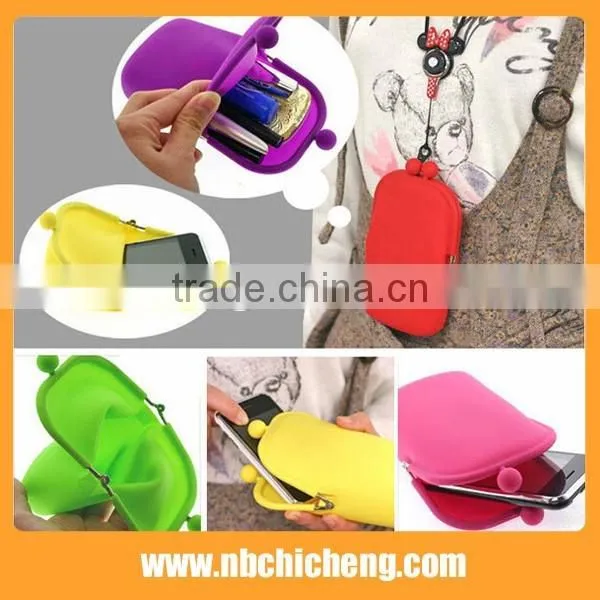 candy color silicone cosmetic bag, lady style silicon bag, silicone makeup bag