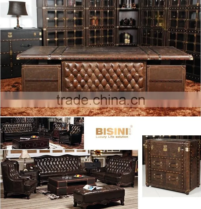 BISINI Sofa Furniture ,Green Color Office Waiting room leather sofa set, Reception Office sofa,Business furniture (BF08-0258)