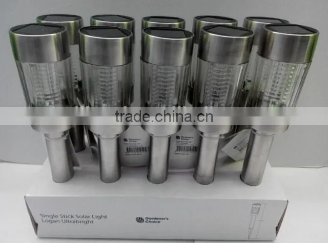 white led Stainless Steel Tube Solar Light garden outdoor