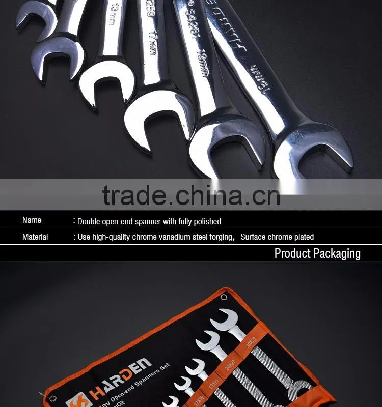Professional 10PCS Double OPEN-END CRV Ratchet Spanner Set