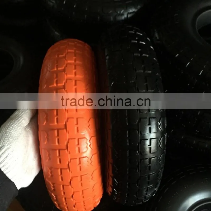 high quality flat free wheel 4.00-6