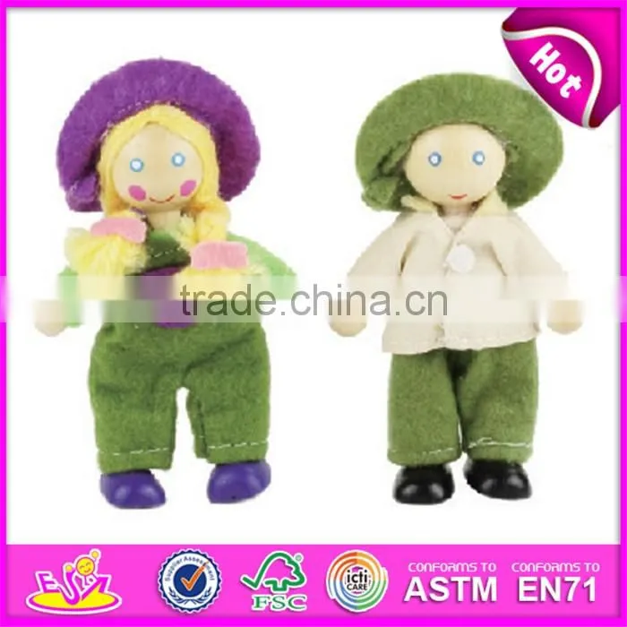 2016 New fashion baby toy wooden puppet doll for sale W06D012