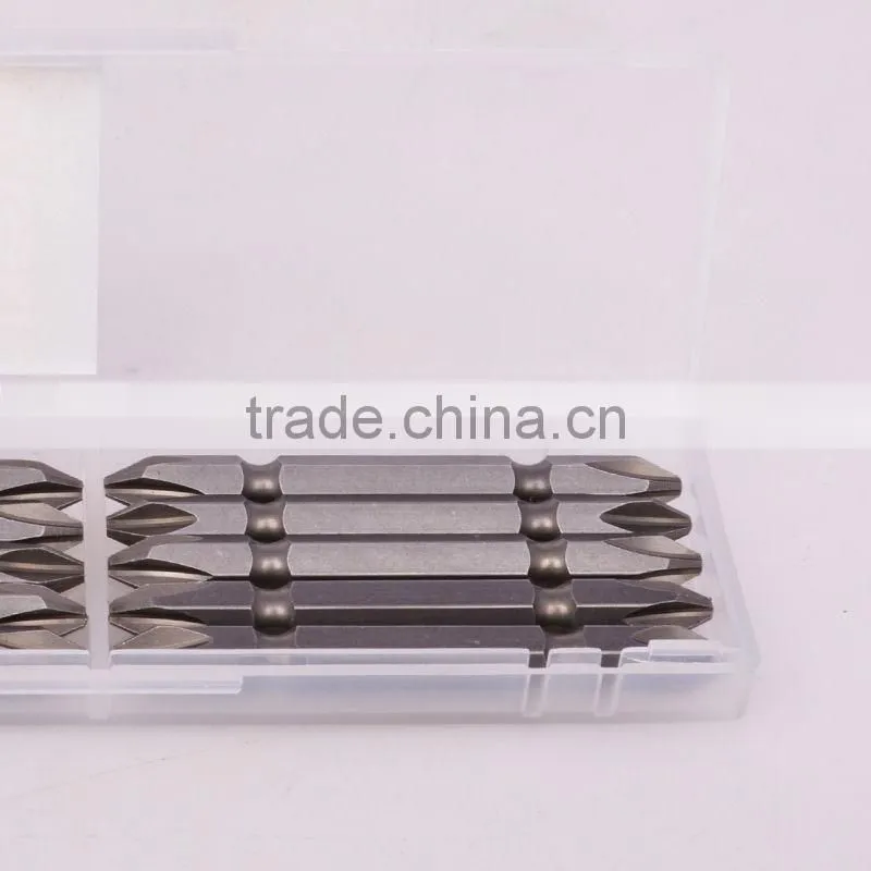 Double end screwdriver bits phillip and flat double head