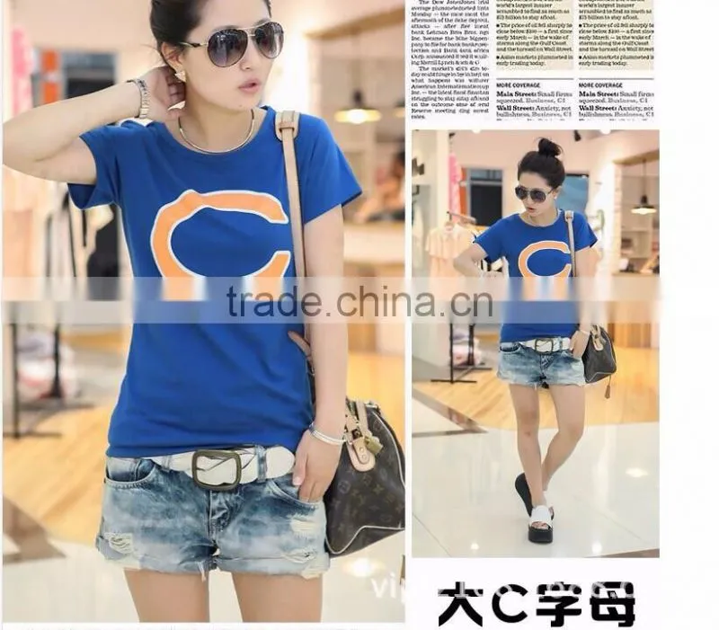 Print custom fashion ladies basic t-shirt design wholesale china Cabbage price come on
