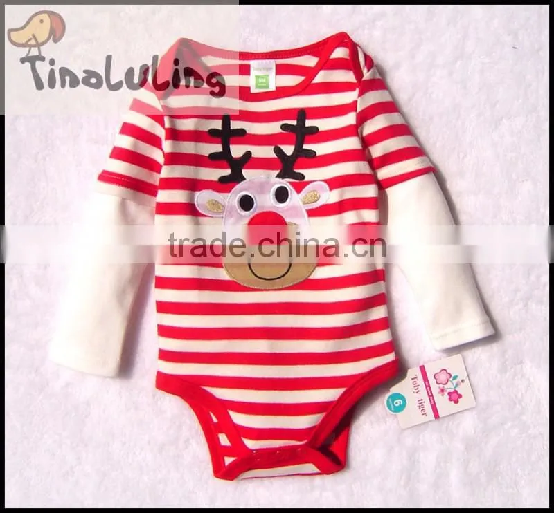 2015 new long sleeve baby rompers newborn cartoon animal baby bodysuits