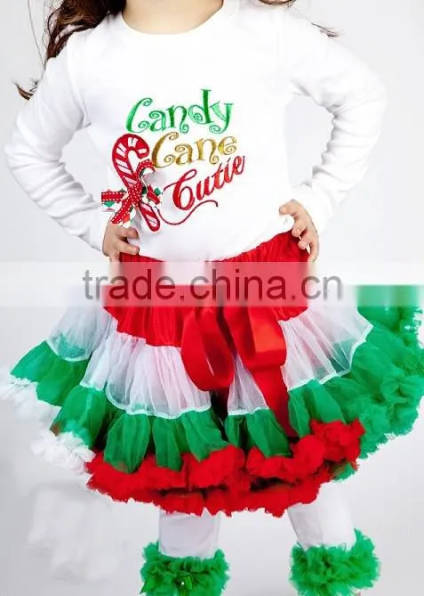 Lovely Girls Christmas Wear TuTu Dresses Red Pettiskirts Tulle Dress