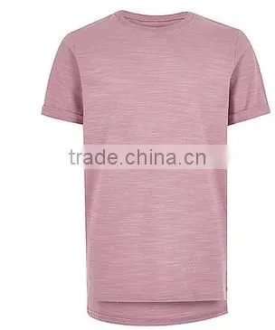 2017 China OEM slim tshirt heather color heather pink popular fashion fabric