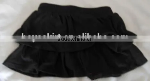 cupcake pageant dresses NEW Girls Skort Tiered Skirt toddler girls ruffle black cotton skirt solid color falbala skirt