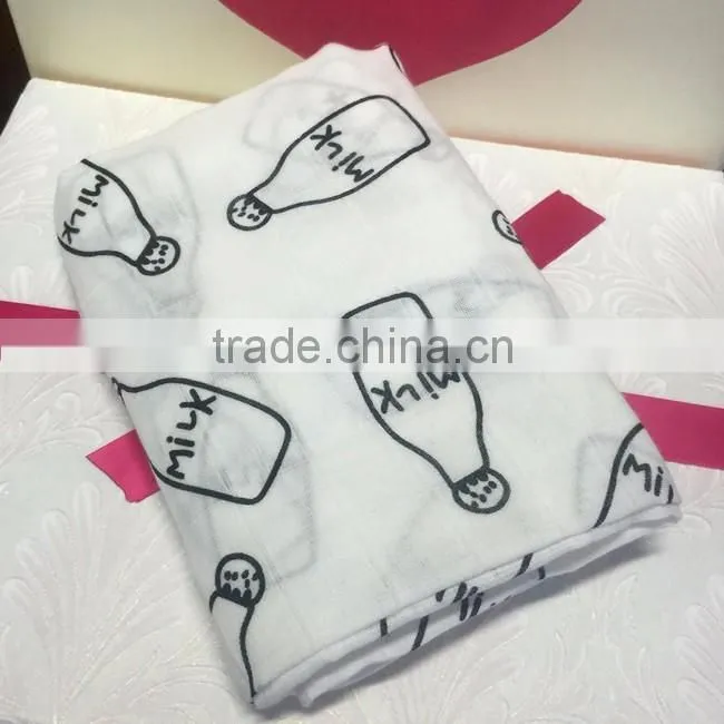 breathable 100% cotton baby muslin swaddle blankets