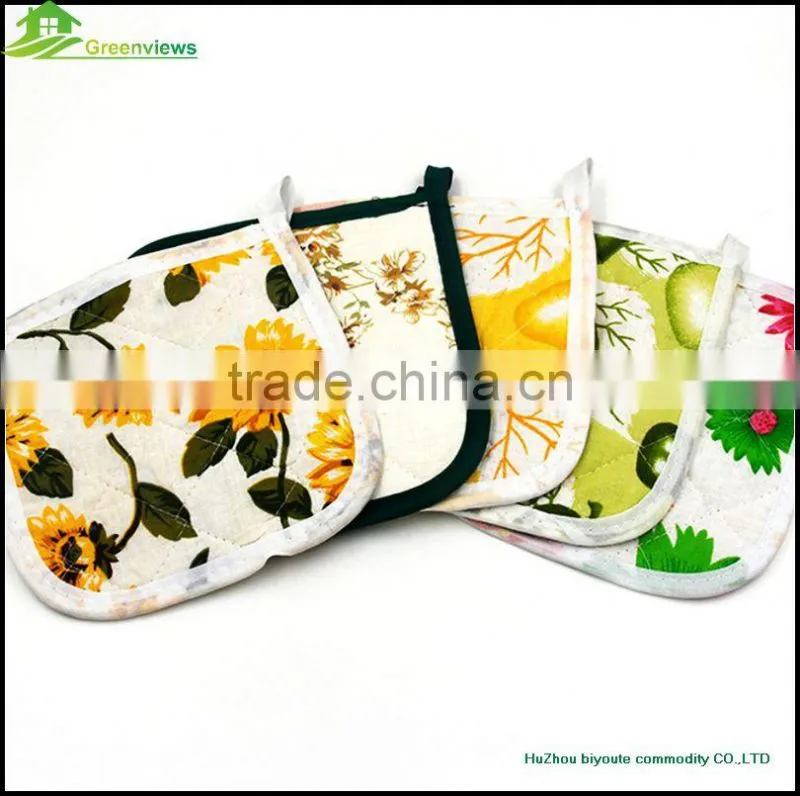 Christmas style color coffee cup mats pot custom linen pot holders print cotton