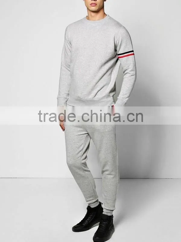 2016 Custom men gym tracksuit high quality tracksuits for men logo oem tracksuits for men sportswear