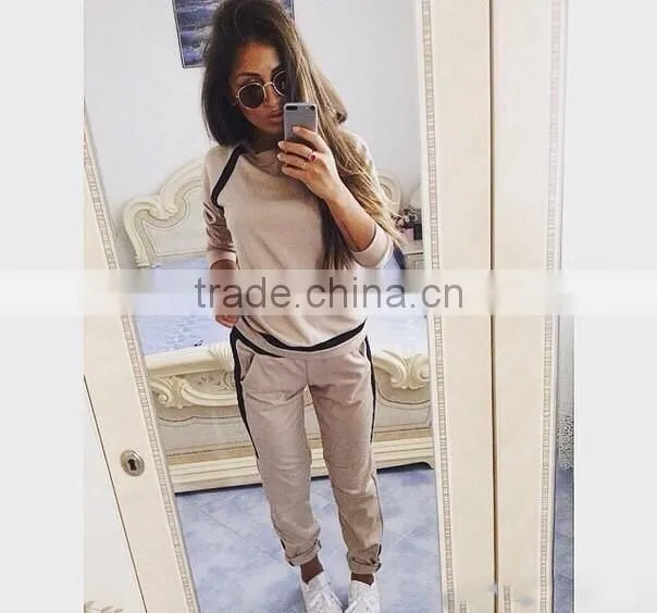 factory price custom women slim fit tracksuit latest cotton design tracksuit sportwear