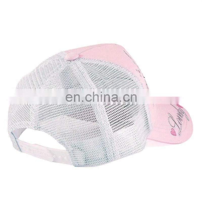 New style 100% cotton embroidery mesh baseball hat