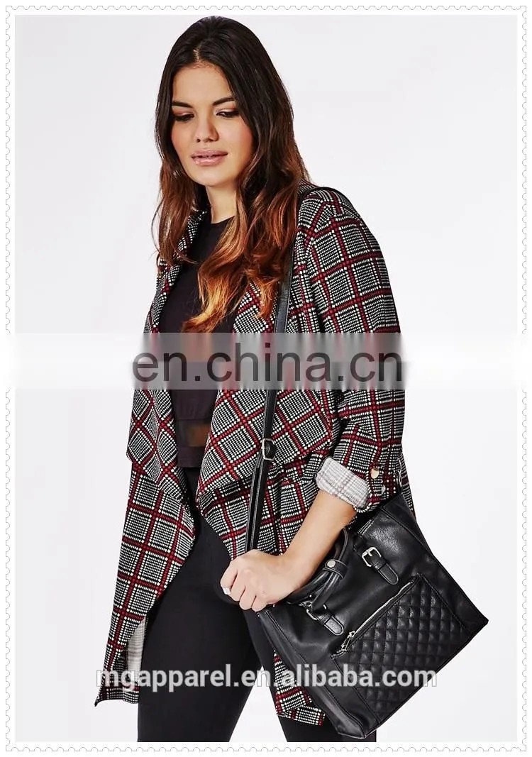 high quality plus size women checked waterful travel jacket in new model