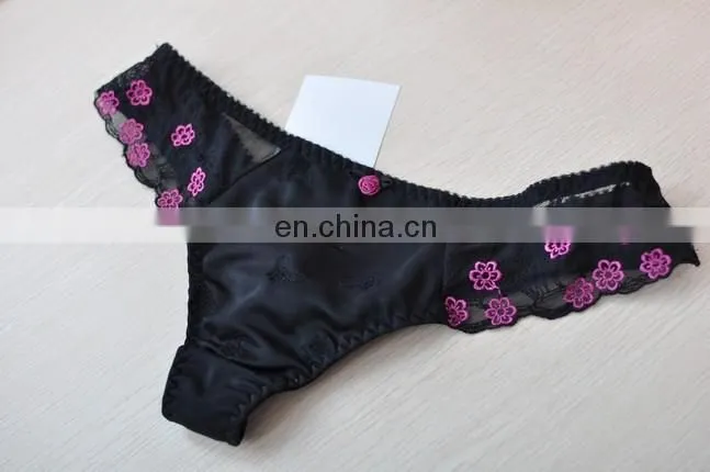 lady girl hot sexy picture see through embroidered thong panty