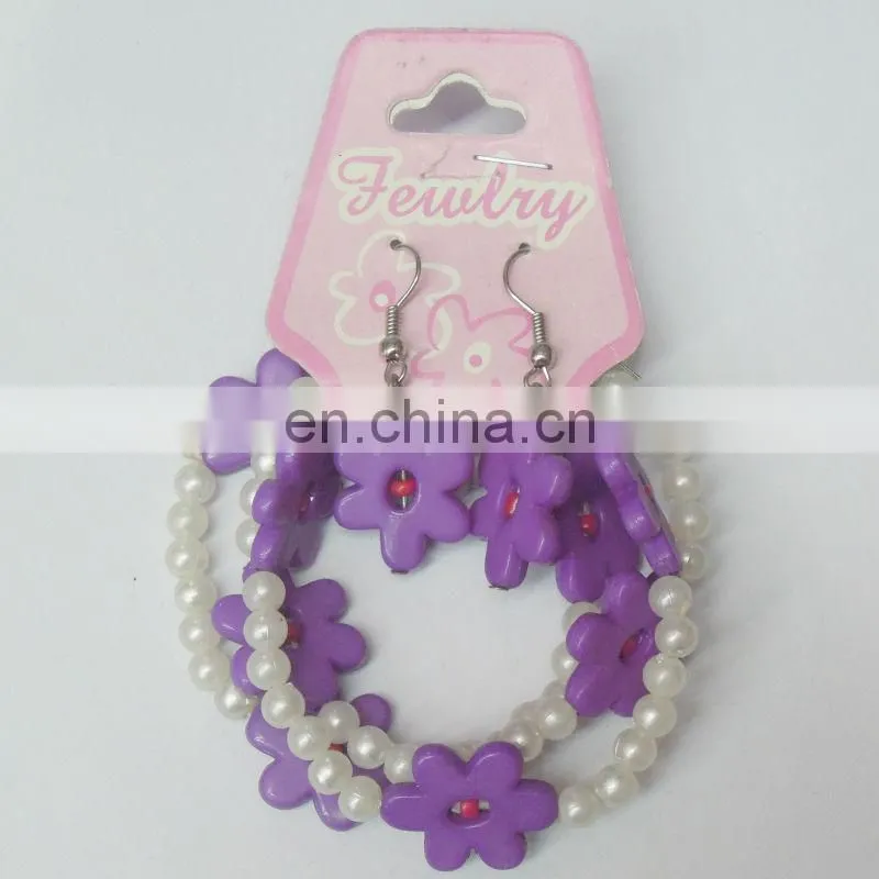 cute wooden heart kids beads bracelet