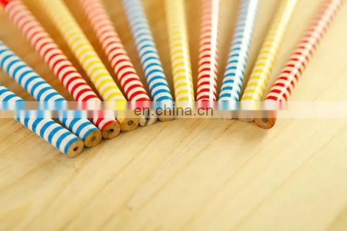 cute cartoon series wooden pencil with eraser stationery set Kid gift set Wholesale