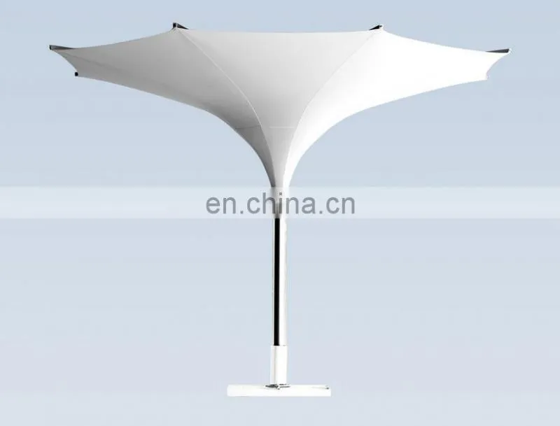 2015 Factory supply white flower umbrella, stainless steel tulip umbrella