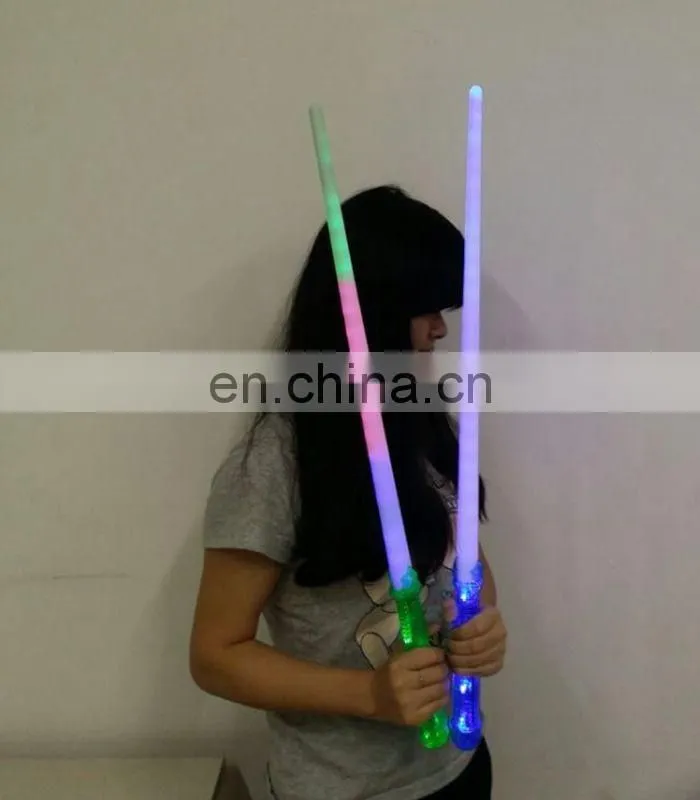 Hot selling multicolor led flashing stick for Christmas gift toy supplies and concert decoration