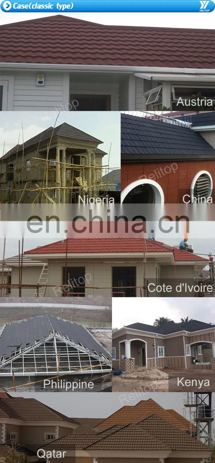 Relitop Barrel Roofing Ridge Tile Stone Coated Zinc Steel Metal Roof Accessories Anti Rust Barrel Ridge