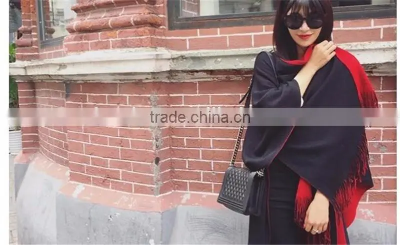 2016 ladies women Fashion woven poncho