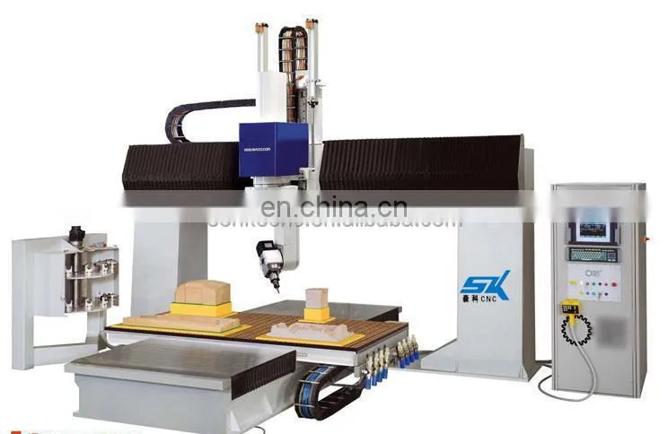 OSAI system 7.5kw Italy HSD servo motor square hobby cnc milling machine 5 axis