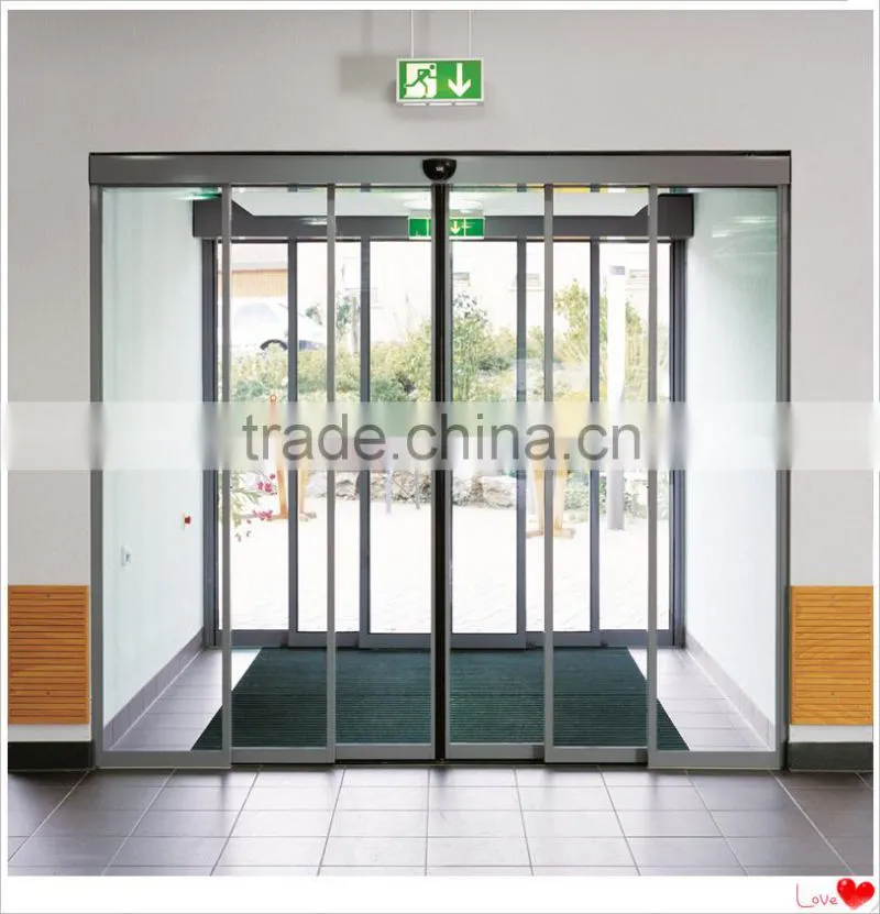 Double open Aluminum telescopic automatic sliding doors manufacturers