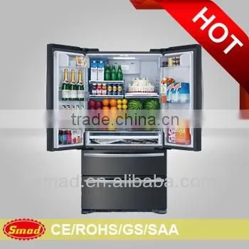 Defrost side by side refrigerator with home minibar