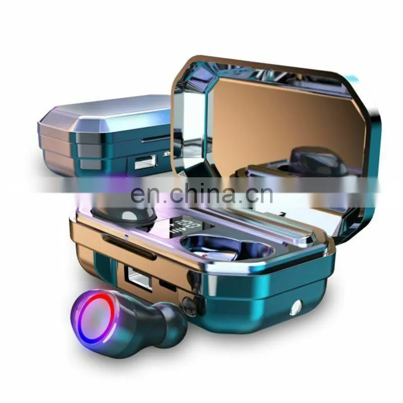New Trend TWS M12 BT Earphone 5.0 Touch Music Earphones Stereo Bass True Wireless Earbuds With Flashlight Mic