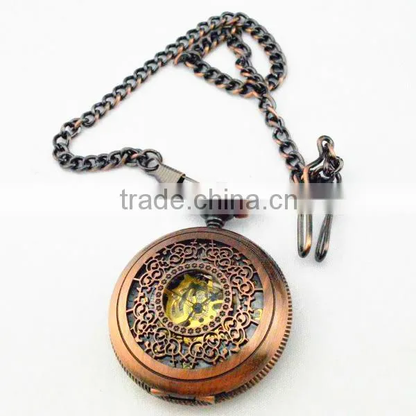 skeleton automatic mechanical watch wholesale pocket watch