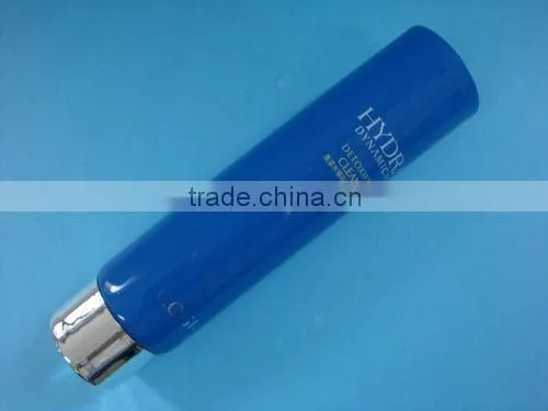 PE tube with metal roll on ball and UV coated screw cap