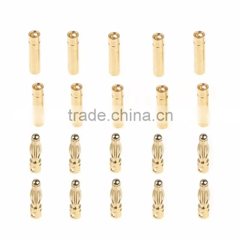 Bullet Banana Plug Connector Male Female for RC Motor ESC Battery Part Gold Plated ARE4
