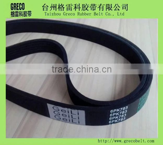 New type of blue pulley v belt and ribbed belt 6PK1904