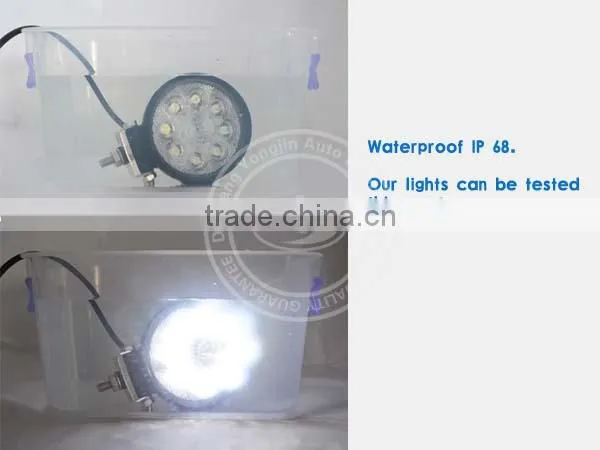 High quality 24w flood light for off road SUV cars rectangle car LED working light