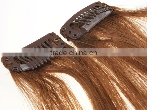 Top quality popular remy silky human hair Clip On Hair Extension