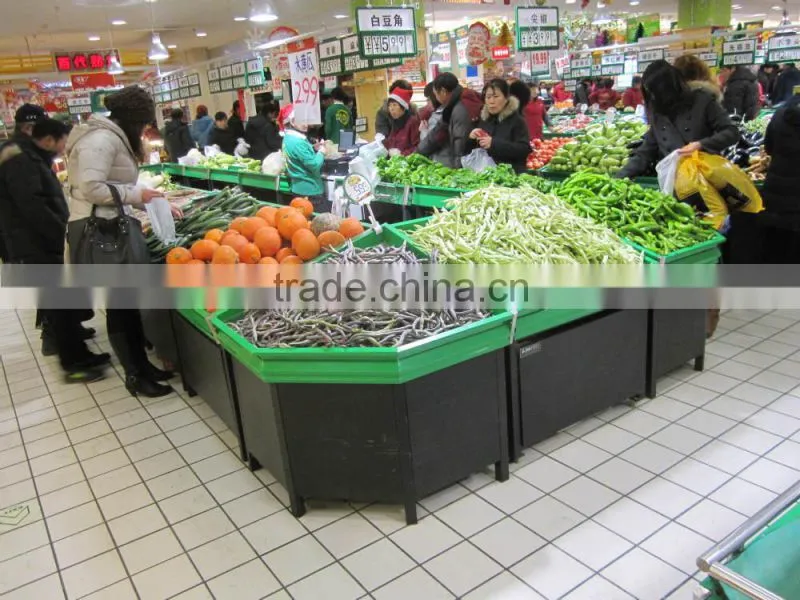APEX supermarket angle adjustable fruit vegetable shelf