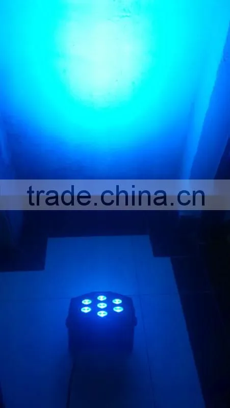 7pcs 10w flat led par rgbw for dj stage wall wash effect dmx512 ac110-240v good cheap price