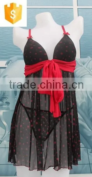 The hot mesh nightie dress g-string suites